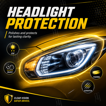AEXZR® Professional Headlight Restoration Kit – Remove Yellowing & Haze | Special Upsell Discount