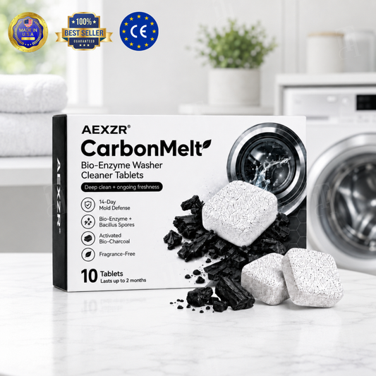 🏆Official Store|1 Wash, Zero Odor|AEXZR® CarbonMelt Bio-Enzyme Washer Cleaner Tablets
