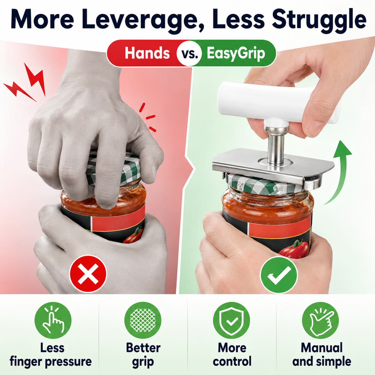 Jar Opener for Arthritis & Weak Hands – Adjustable Stainless Steel😍