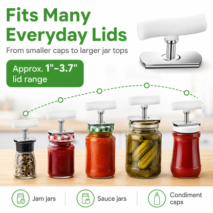 Jar Opener for Arthritis & Weak Hands – Adjustable Stainless Steel😍