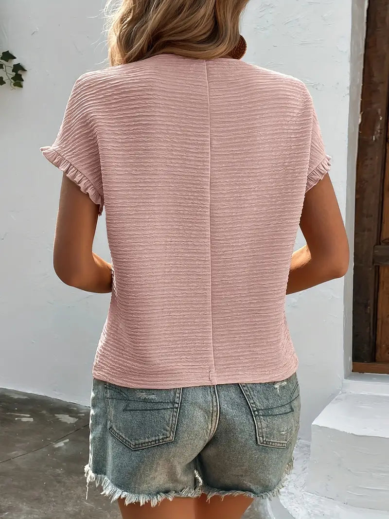 Sfrcord® Solid Lettuce Trim T-shirt