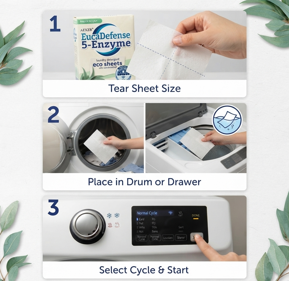 🏆UP TO 50% OFF| AEXZR® EucaDefense 5-Enzyme Laundry Sheets