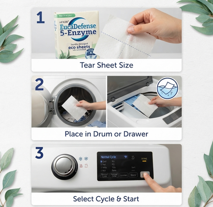 🏆UP TO 50% OFF| AEXZR® EucaDefense 5-Enzyme Laundry Sheets