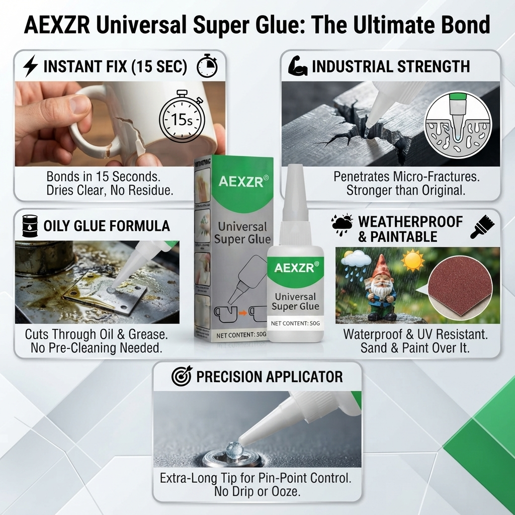 🏆Official Store|AEXZR® Universal Castor Seed Extract Super Glue · Long-Lasting Strength